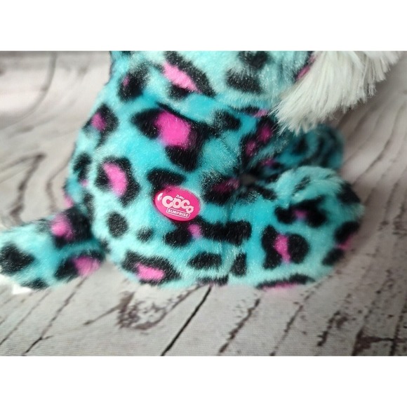 Zuru Plush Coco Surprise Otto Blue Pink Leopard 5 inch Stuffed Animal Toy - Picture 5 of 8